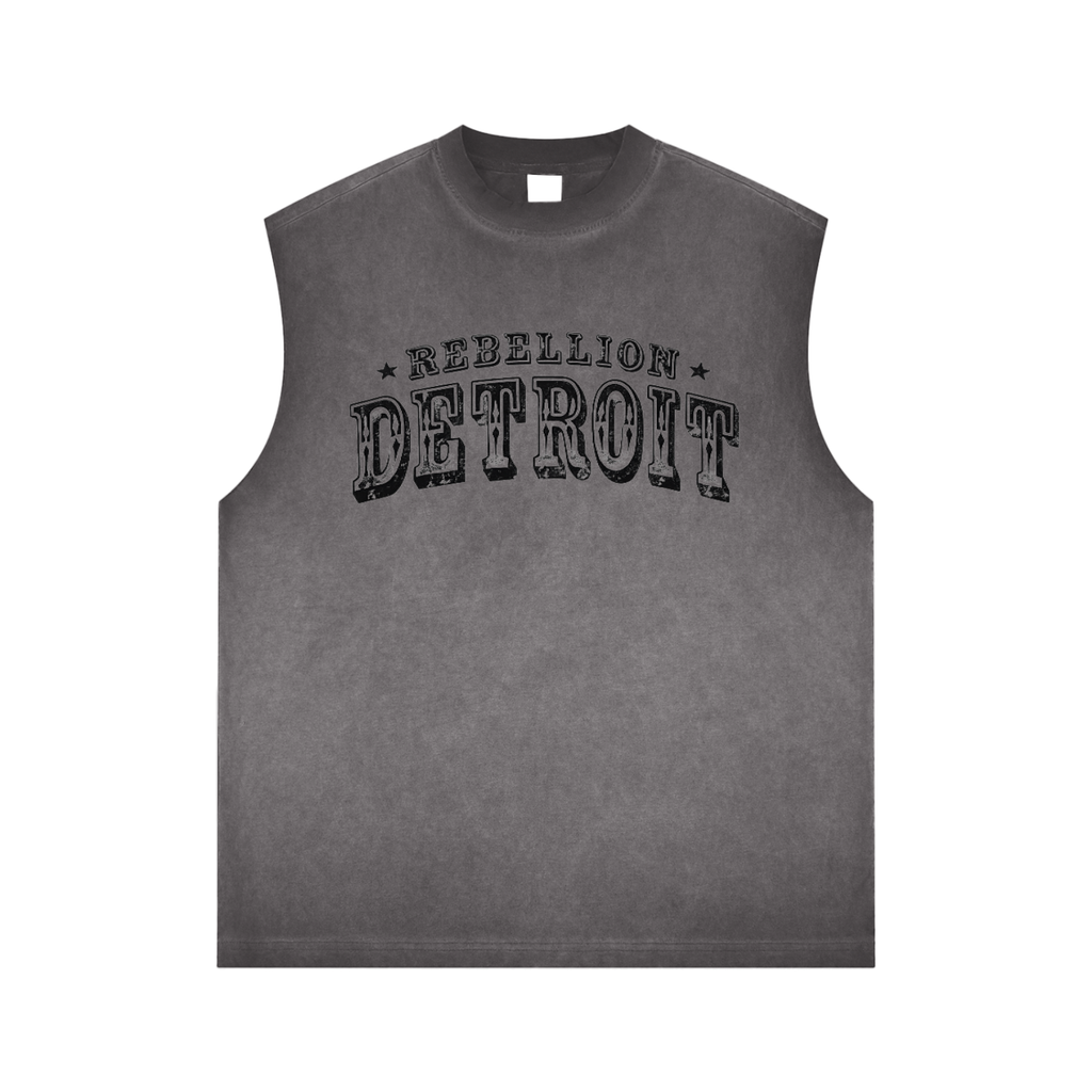 REBELLION Reverse Washed Tank Top